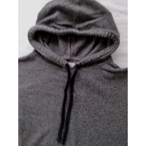 Madewell Women Size XS Oversized Hoodie Sweatshirt Cropped 3/4 Sleeve Gray - Picture 5 of 10